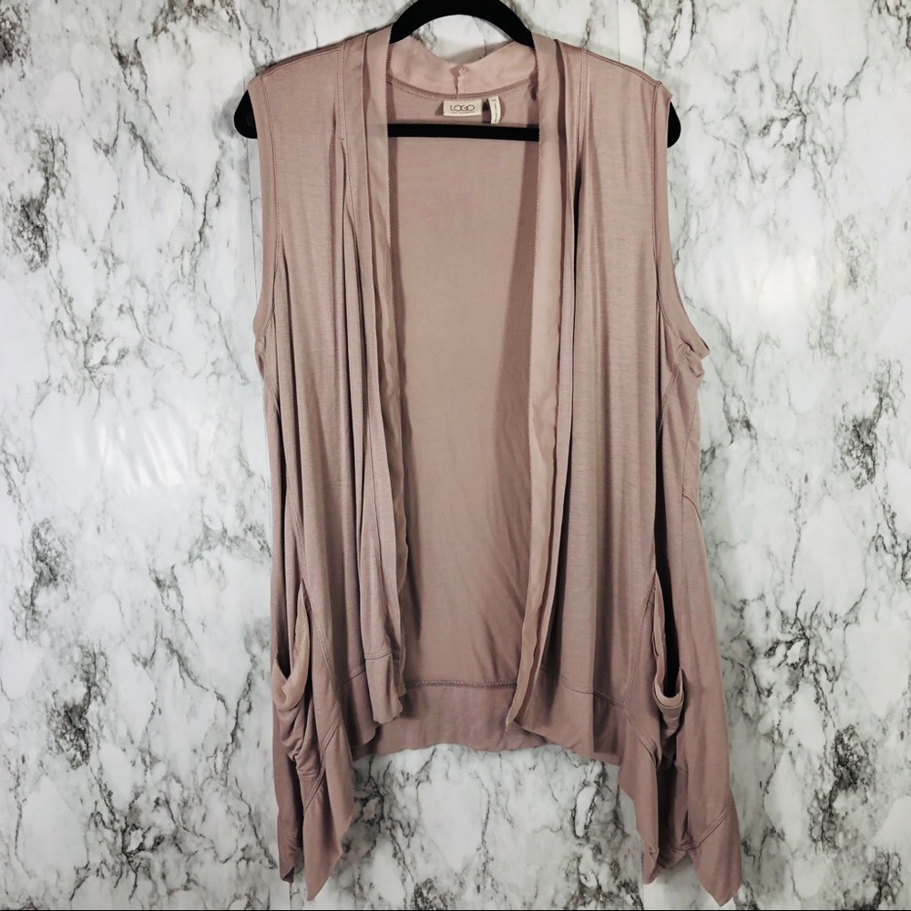 Logo open oversized vest